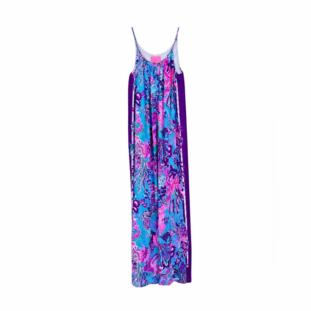 Lilly Pulitzer Hazelyn Maxi Dress Snoba Duba Doo Blue Small